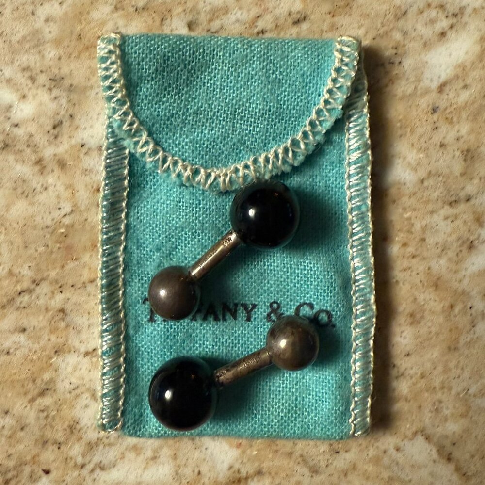 Vintage Barbell Tiffany & Co Cufflinks - 70/80s